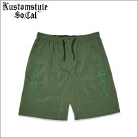 【送料無料】KustomStyle カスタムスタイル CARLSBAD ショーツ GREEN