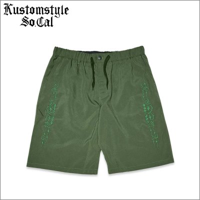 画像1: 【送料無料】KustomStyle カスタムスタイル CARLSBAD ショーツ GREEN