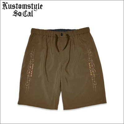 画像1: 【送料無料】KustomStyle カスタムスタイル CARLSBAD ショーツ BROWN