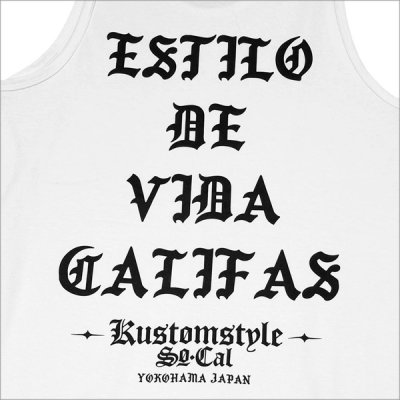 画像5: KustomStyle カスタムスタイル ESTILO CALIFAS タンクトップ WHITE