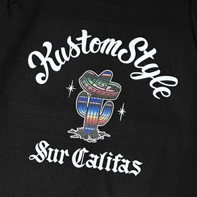 画像4: KustomStyle カスタムスタイル CACTUS SUR CALIFAS Tシャツ BLACK