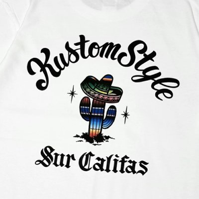 画像4: KustomStyle カスタムスタイル CACTUS SUR CALIFAS Tシャツ WHITE