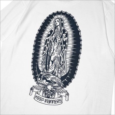 画像4: KustomStyle カスタムスタイル KEEP MANNERS Tシャツ WHITE