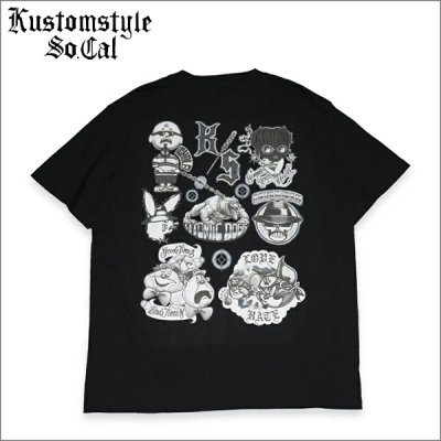 画像1: KustomStyle カスタムスタイル TATTOO FLASH Tシャツ BLACK