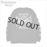KustomStyle カスタムスタイル IRON CROSS L/S Tシャツ BLACK	