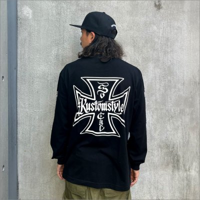 画像3: KustomStyle カスタムスタイル IRON CROSS L/S Tシャツ BLACK	