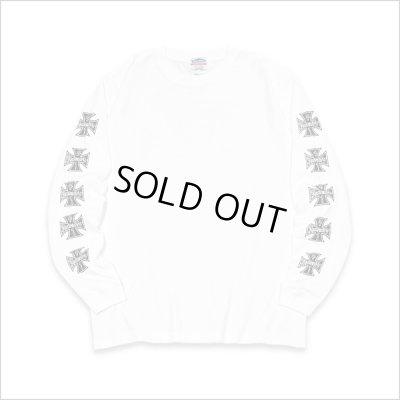 画像2: KustomStyle カスタムスタイル IRON CROSS L/S Tシャツ WHITE