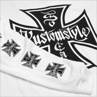 画像4: KustomStyle カスタムスタイル IRON CROSS L/S Tシャツ WHITE