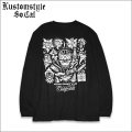 KustomStyle カスタムスタイル P.L.O SKULL L/S Tシャツ BLACK