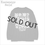 KustomStyle カスタムスタイル P.L.O SKULL L/S Tシャツ BLACK