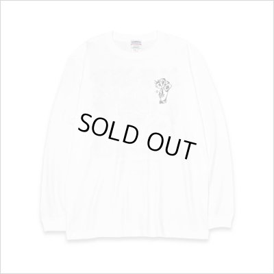 画像2: KustomStyle カスタムスタイル P.L.O SKULL L/S Tシャツ WHITE