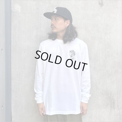 画像3: KustomStyle カスタムスタイル P.L.O SKULL L/S Tシャツ WHITE