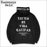 【送料無料】KustomStyle カスタムスタイル ESTILO CALIFAS プルオーバーパーカー BLACK