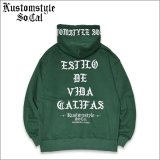 【送料無料】KustomStyle カスタムスタイル ESTILO CALIFAS プルオーバーパーカー GREEN