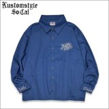 【送料無料】KustomStyle カスタムスタイル CYPRESS L/Sシャツ BLUE