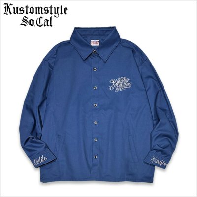 画像1: 【送料無料】KustomStyle カスタムスタイル CYPRESS L/Sシャツ BLUE