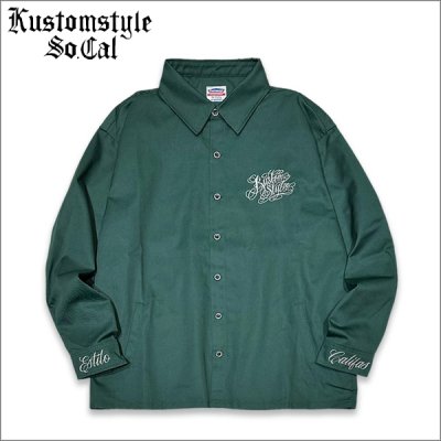 画像1: 【送料無料】KustomStyle カスタムスタイル CYPRESS L/Sシャツ GREEN