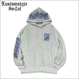 【送料無料】KustomStyle カスタムスタイル CHAVO LOGO プルオーバーパーカー ASH