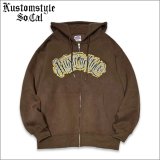 【送料無料】KustomStyle カスタムスタイル HAVOC ZIPパーカー BROWN