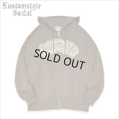 画像1: 【送料無料】KustomStyle カスタムスタイル HAVOC ZIPパーカー BROWN