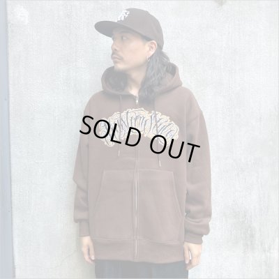 画像3: 【送料無料】KustomStyle カスタムスタイル HAVOC ZIPパーカー BROWN