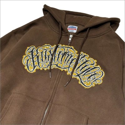 画像4: 【送料無料】KustomStyle カスタムスタイル HAVOC ZIPパーカー BROWN