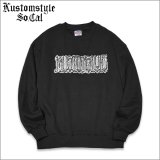 【送料無料】KustomStyle カスタムスタイル CHAVO LOGO クルーネックスウェット BLACK
