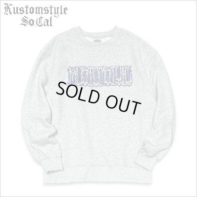 画像1: 【送料無料】KustomStyle カスタムスタイル CHAVO LOGO クルーネックスウェット ASH