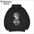 【送料無料】KustomStyle カスタムスタイル THE CAT プルオーバーパーカー BLACK
