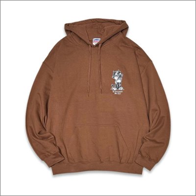 画像2: 【送料無料】KustomStyle カスタムスタイル THE CAT プルオーバーパーカー BROWN