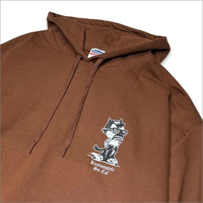 画像5: 【送料無料】KustomStyle カスタムスタイル THE CAT プルオーバーパーカー BROWN