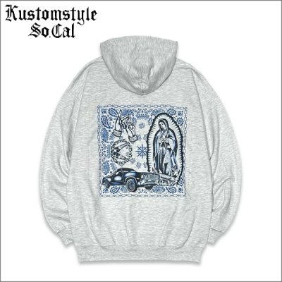 画像1: 【送料無料】KustomStyle カスタムスタイル CONQUISTA プルオーバーパーカー ASH