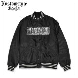 【送料無料】KustomStyle カスタムスタイル CHAVO LOGO NYLON STADIUM JKT BLACK