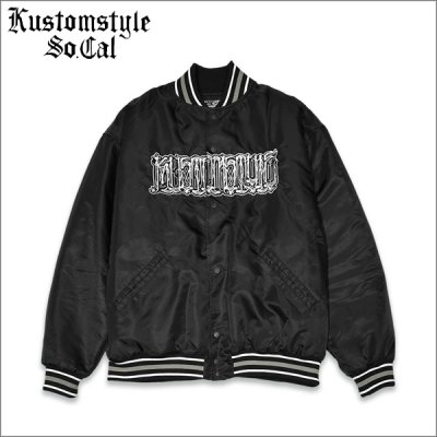 画像1: 【送料無料】KustomStyle カスタムスタイル CHAVO LOGO NYLON STADIUM JKT BLACK