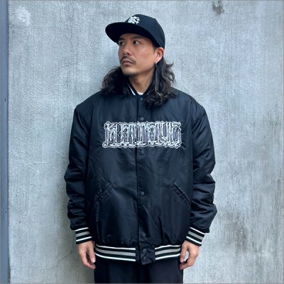 画像3: 【送料無料】KustomStyle カスタムスタイル CHAVO LOGO NYLON STADIUM JKT BLACK
