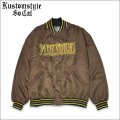 【送料無料】KustomStyle カスタムスタイル CHAVO LOGO NYLON STADIUM JKT BROWN