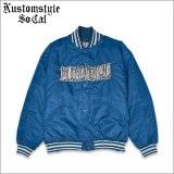 【送料無料】KustomStyle カスタムスタイル CHAVO LOGO NYLON STADIUM JKT BLUE