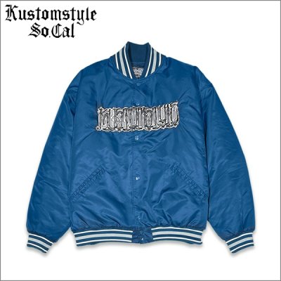 画像1: 【送料無料】KustomStyle カスタムスタイル CHAVO LOGO NYLON STADIUM JKT BLUE