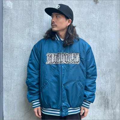 画像3: 【送料無料】KustomStyle カスタムスタイル CHAVO LOGO NYLON STADIUM JKT BLUE