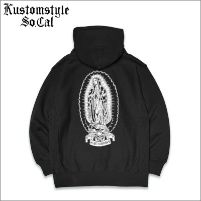 画像1: 【送料無料】KustomStyle カスタムスタイル KEEP MANNERSプルオーバーパーカー BLACK