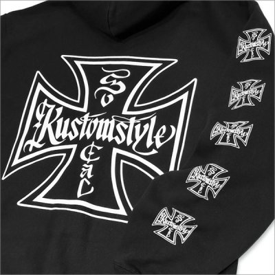 画像4: 【送料無料】KustomStyle カスタムスタイル IRON CROSS プルオーバーパーカー BLACK