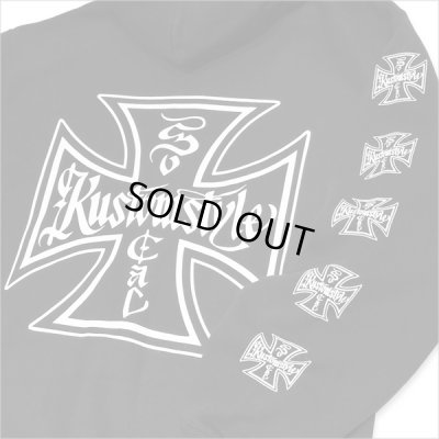 画像4: 【送料無料】KustomStyle カスタムスタイル IRON CROSS クルーネックスウェット BLACK