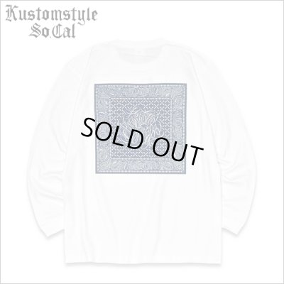 画像1: KustomStyle カスタムスタイル FUCKIN' BANDANA L/S Tシャツ WHITE
