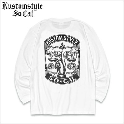 画像1: KustomStyle カスタムスタイル RINPYO L/S Tシャツ WHITE