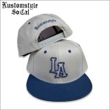 KustomStyle カスタムスタイル LA-BANDANA スナップバックCAP NAVY/GRAY