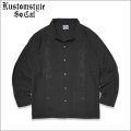 【送料無料】KustomStyle カスタムスタイル LONGROOF L/Sキューバシャツ BLACK