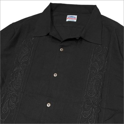 画像4: 【送料無料】KustomStyle カスタムスタイル LONGROOF L/Sキューバシャツ BLACK