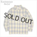 【送料無料】KustomStyle カスタムスタイル ROOTED IN THE STREETS L/Sチェックシャツ YELLOW