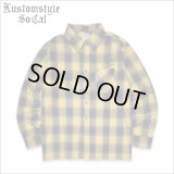 【送料無料】KustomStyle カスタムスタイル ROOTED IN THE STREETS L/Sチェックシャツ YELLOW