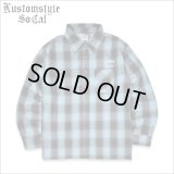 【送料無料】KustomStyle カスタムスタイル ROOTED IN THE STREETS L/Sチェックシャツ BLUE